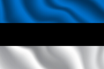 Estonia national flag vector illustration with official colors design