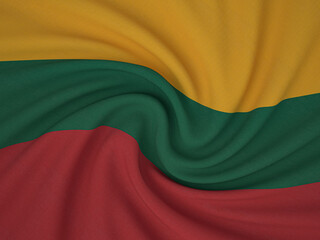 Twisted fabric Lithuania flag