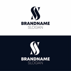 the letters SS. vector logo monogram alphabet minimalist design