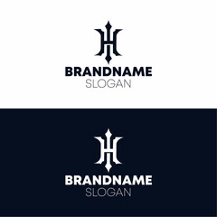 the letters HI. vector logo monogram alphabet minimalist design