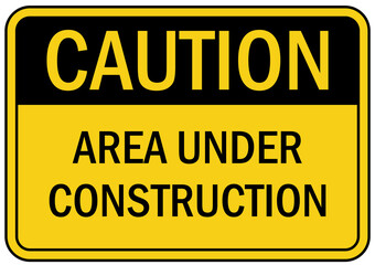 Obraz premium Under construction sign and label under construction