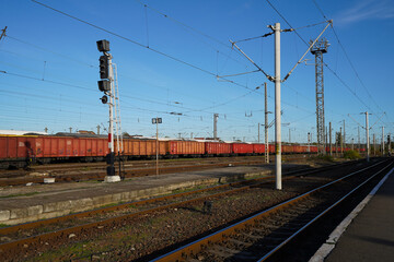 Fototapeta na wymiar freight train loaded with fossil fuel, coal. coal rail transport.