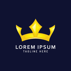 Obraz premium modern king crown logo design