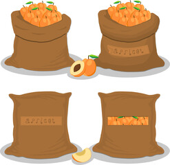 Set of big bags with natural product food