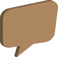 3D speech bubble cut paper design template