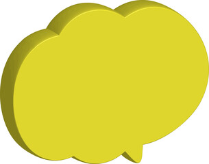 3D speech bubble cut paper design template