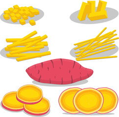 Sweet juicy tasty natural eco product potato