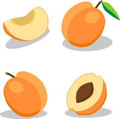 Sweet juicy tasty natural eco product apricot