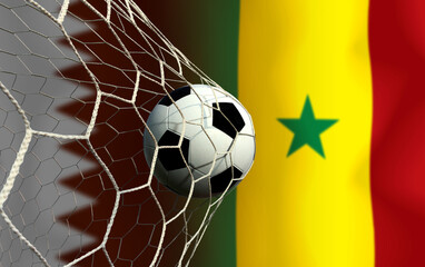 Football Cup competition between the national Qatar and national Senegal.