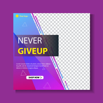 Social media post sport gradient color background