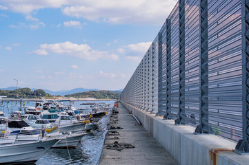 福岡県糸島市の船越漁港周辺の風景