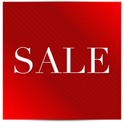 sale banner on red background