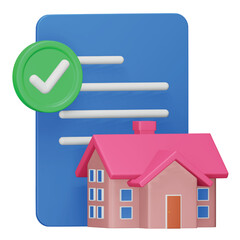 Contract 3d rendering isometric icon.