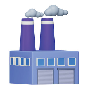 Factory 3d rendering isometric icon.