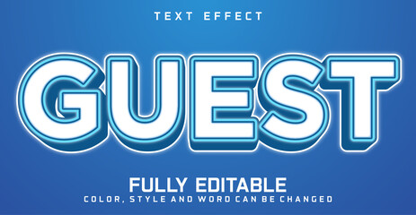 Obraz premium Editable Guest text style effect, text style concept