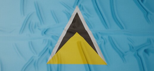 Flag of Saint Lucia - on a flat surface with a few wrinkles