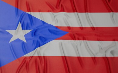 Flag of Puerto Rico�(US) - on a flat surface with a few wrinkles