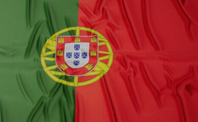 Flag of Portugal - on a flat surface with a few wrinkles