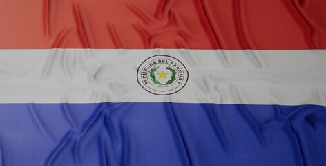 Flag of Paraguay - on a flat surface with a few wrinkles