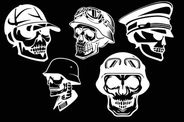 Skull silhouette for your design Vector