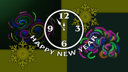 Karta świąteczna z napisem Happy New Year