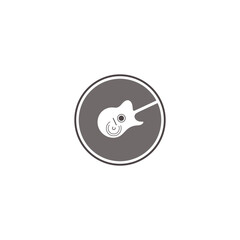 guitar logo vector illustration