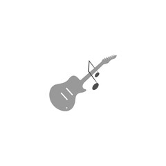 guitar logo vector illustration