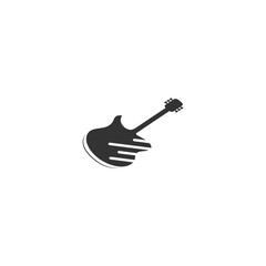 guitar logo vector illustration