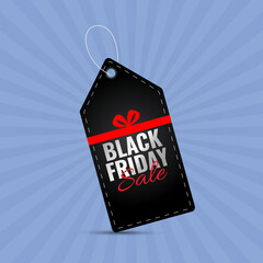 Black Friday pricing tag vector design.