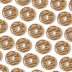 Donut food illustration pattern background