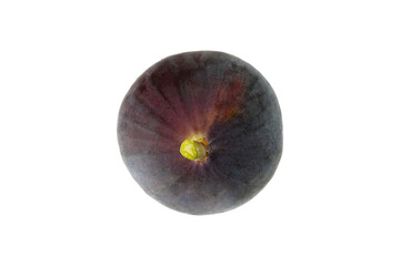 Top view of fig isolated on white background, clipping path, full depth of field. Focus stacking