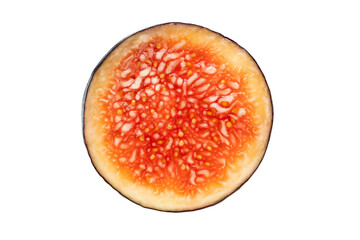 Top view of fig isolated on white background, clipping path, full depth of field. Focus stacking