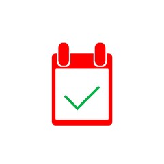 colorful calendar icon, flat style vector illustration. Time and Date related icons set. Calendar reminder different style icon set. 