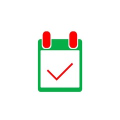 colorful calendar icon, flat style vector illustration. Time and Date related icons set. Calendar reminder different style icon set. 