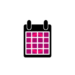 colorful calendar icon, flat style vector illustration. Time and Date related icons set. Calendar reminder different style icon set. 