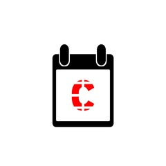 colorful calendar icon, flat style vector illustration. Time and Date related icons set. Calendar reminder different style icon set. 