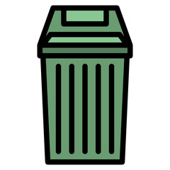 trashcan cleaning hygiene icon