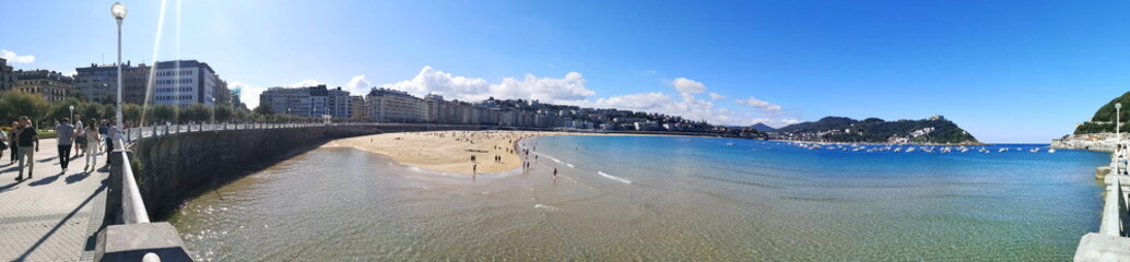 Obraz premium Promotional photography of the city of San Sebastian, Euskadi,