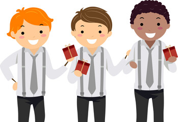 Stickman Man Groomsmen Gifts Illustration