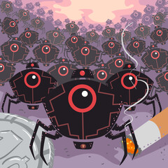 Autonomous Killer Micro Bots Illustration