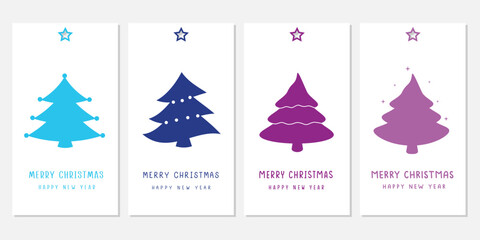 Merry Christmas tags set. Christmas printable gift tags.