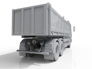 Dump Truck Hi-Detailed Template for Car Branding and Advertising
