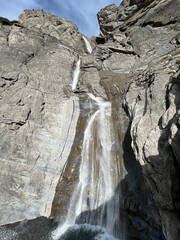 Aua dil Mer Waterfalls or Aua dil Mer Wasserfall (Wasserfälle Aua da Fluaz oder Panixer Fall) over...