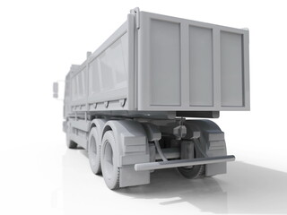Dump Truck Hi-Detailed Template for Car Branding and Advertising