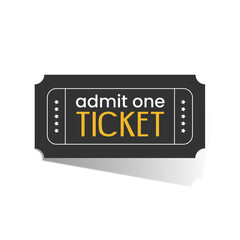 admit one ticket isolated