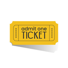 admit one ticket isolated