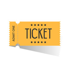 admit one ticket isolated