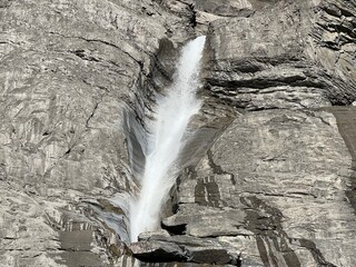 Aua dil Mer Waterfalls or Aua dil Mer Wasserfall (Wasserfälle Aua da Fluaz oder Panixer Fall) over...