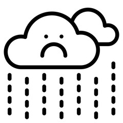 rain spring season nature icon