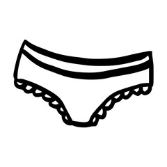 Simple hand drawn panties for women doodle style